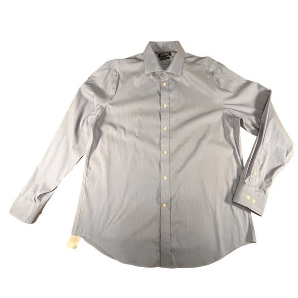 Lauren Ralph Lauren Ultraflex Slim Performance Stretch Blue Button Up Shirt, XL - Picture 1 of 7